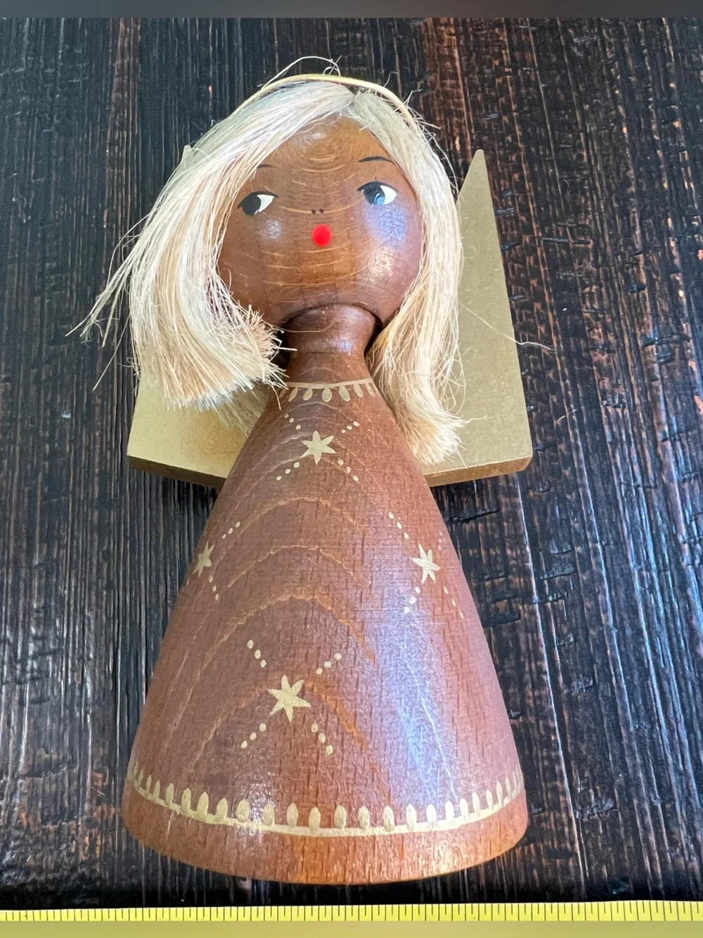 Mapsa Vintage Wooden W. Germany Swiss Movement Angel Music Box Silent Night